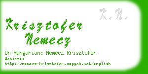 krisztofer nemecz business card